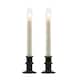 B/O Bi Directional Window Hugger Candles w/Remote (Set of 2 or 4) - Black - Christmas Novelty Lights