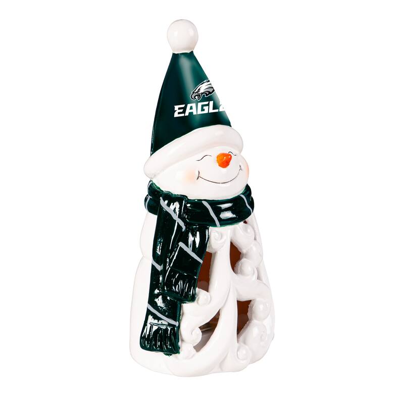 Philadelphia Eagles Snowman LED Garden Statuary, 8"