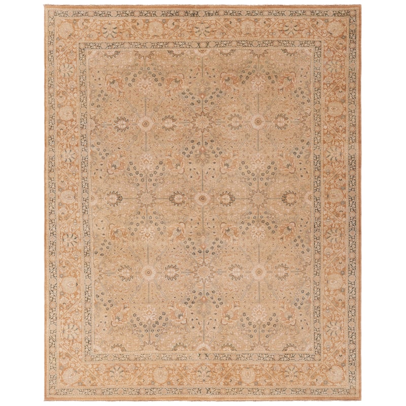 SAFAVIEH Couture Hand-knotted Haj Jalili Sorkunde Traditional Oriental Wool - 8' x 10' - Ivory/Rust