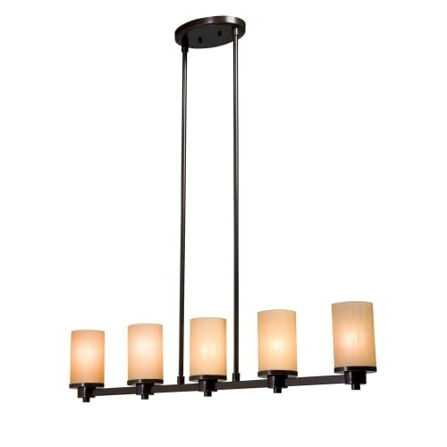 Artcraft Lighting AC1315 Parkdale Single-Tier Linear Chandelier with 5 Lights - 38 Inches Wide