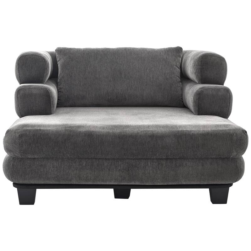 Oversized Chaise Lounge 52.4" Modern Comfy Lounger Chenille Upholstered Sofa Bed