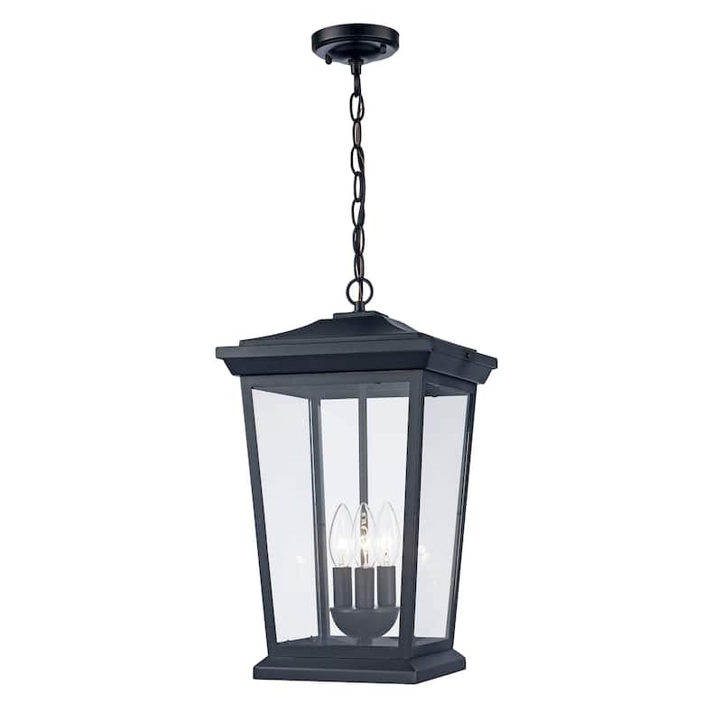Trans Globe Turlock 1 Light Outdoor Hanging Lantern in Black