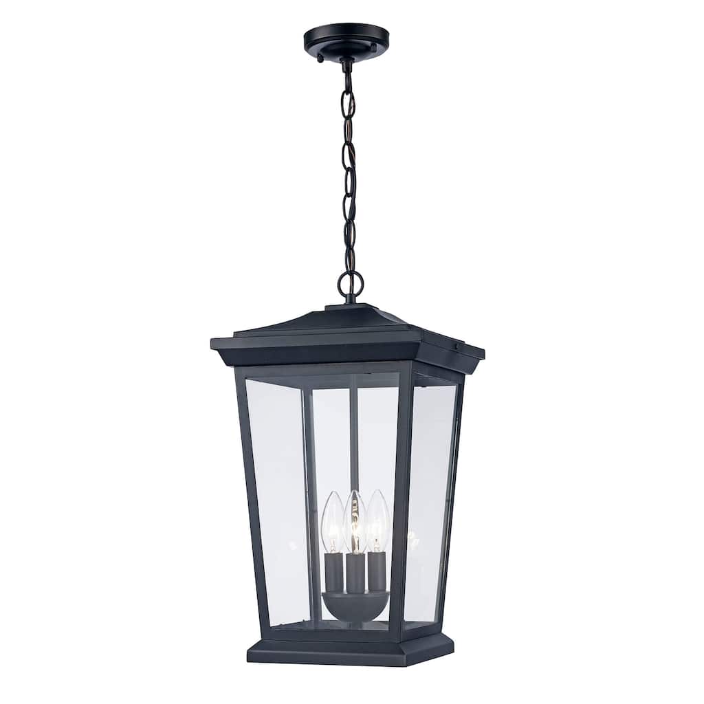 Trans Globe Turlock 1 Light Outdoor Hanging Lantern in Black