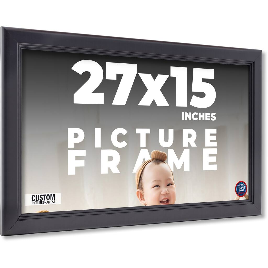 27x15 Frame Black Picture Frame - Complete Modern Photo Frame Includes ...