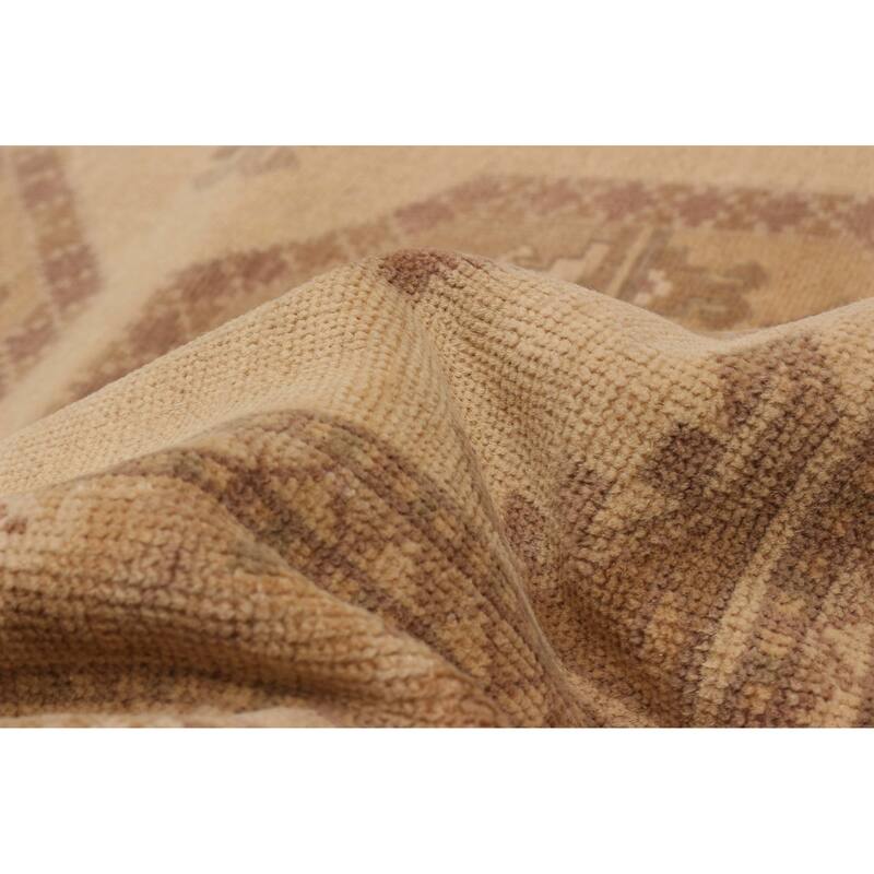 ECARPETGALLERY Hand-knotted Peshawar Finest Cream Wool Rug - 7'11 x 8'11
