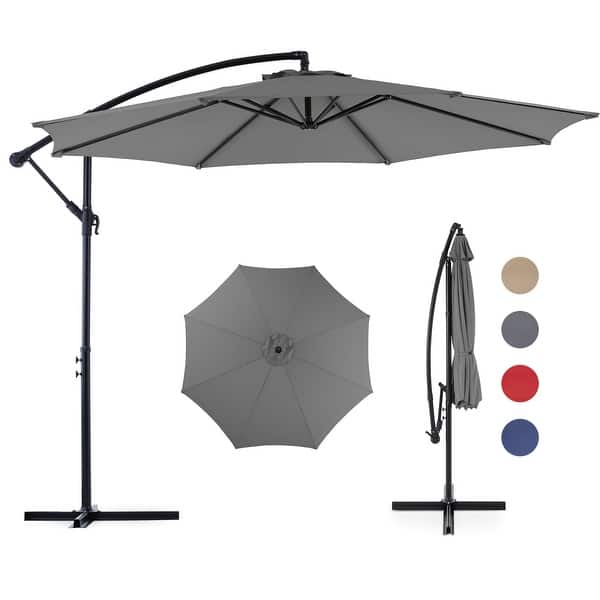 9 ft tiltable patio umbrella Autlaycil 9ft Patio umbrella Outdoor umbrella With Push-Button Tilt & Crank for Pool, Garden