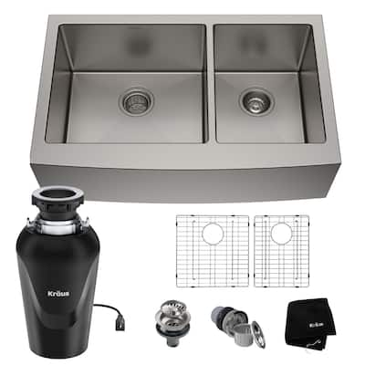 Kraus KHF203-36-100-75MB Standart PRO 35-7/8" Farmhouse Double Basin