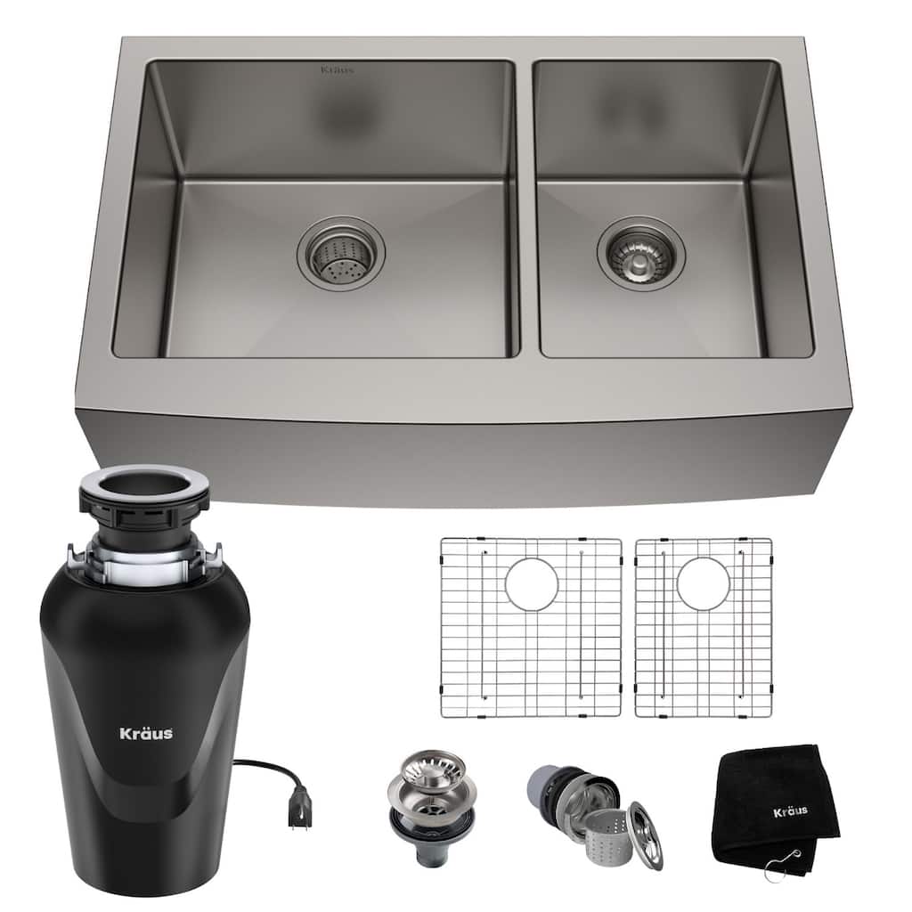 Kraus KHF203-36-100-75MB Standart PRO 35-7/8" Farmhouse Double Basin