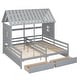 preview thumbnail 7 of 18, Twin Size House Platform Beds with Two Drawers,Combination of 2 Side by Side Twin Size Beds
