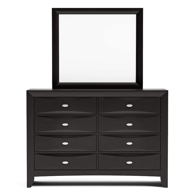Furniture of America Brent 6-Piece Wood Platform Bedroom Set with Drawers and Bookcase Headboard