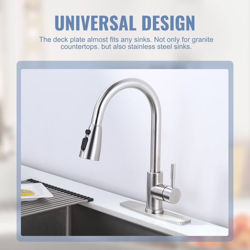 WOWOW 304 Stainless Steel Faucet Plate for 1 to 3 Hole Sinks
