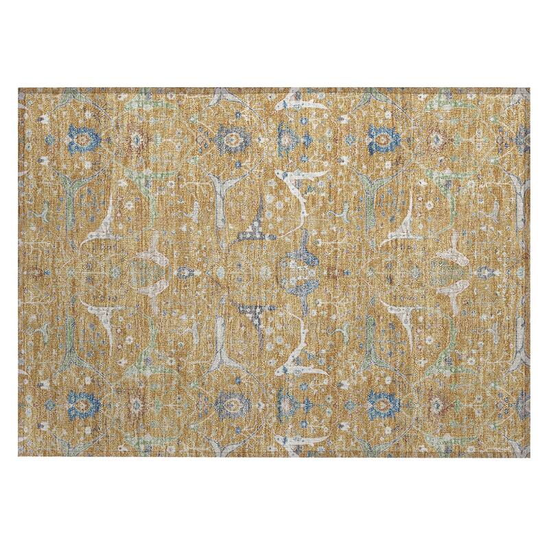 Machine Washable Indoor/ Outdoor Traditional Persian Chantille Rug