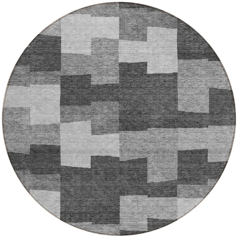 HomeRoots Geometric Transitional Rectangle Outdoor Rug
