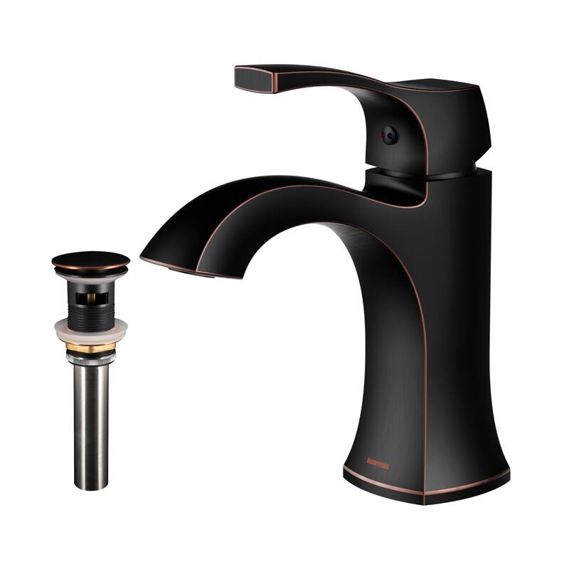 Karran Randburg KBF520 Single-Handle Single Hole Basin Bathroom Faucet with Matching Pop-up Drain - Oil Rubbed Bronze