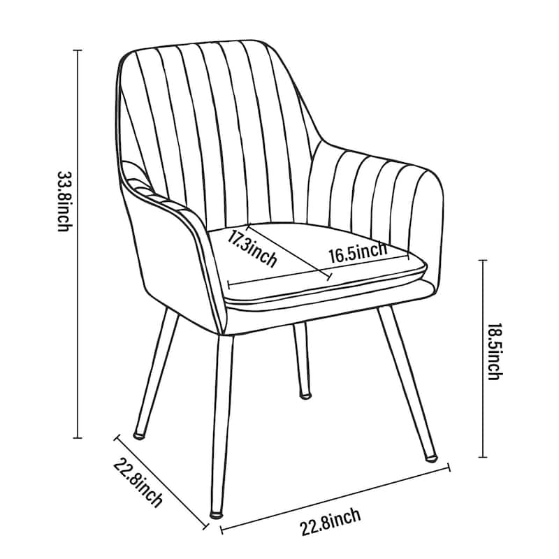 Upholstered Dining Chair Accent Chairs Set of 2