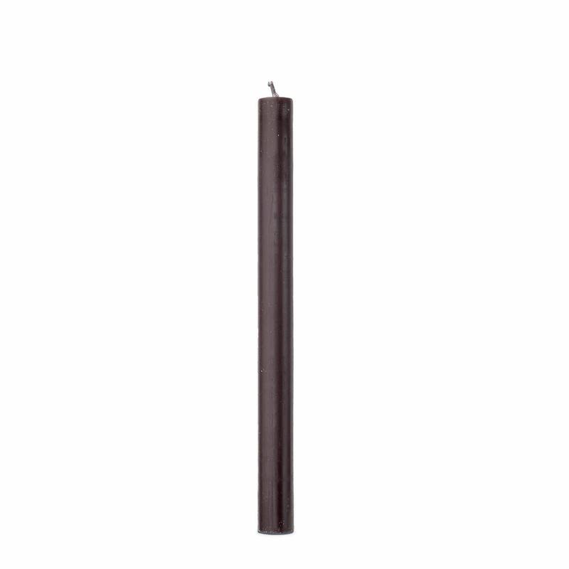 Color Studio 10" Straight Taper Unscented Smokeless Paraffin Wax Candle Black Burn Time 10 hrs. Sold in Units of 1