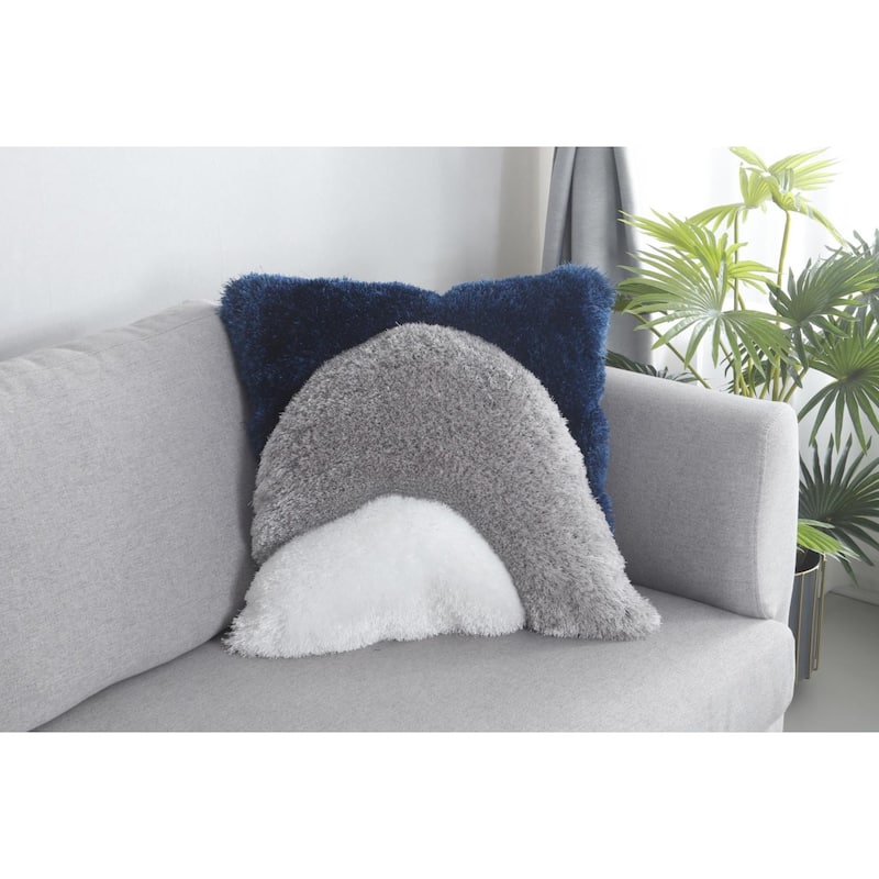 Mateos Shag Collection Abstract Shag Pillow, 20 x 20