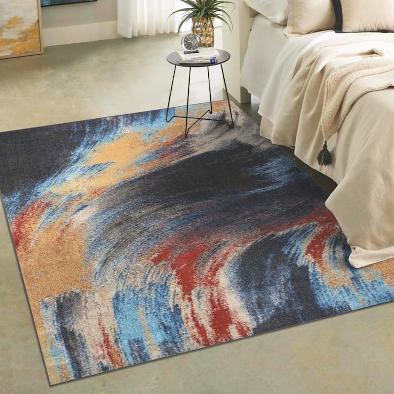 Luxe Weavers Abstract Area Rug, Stain-Resistant Carpet