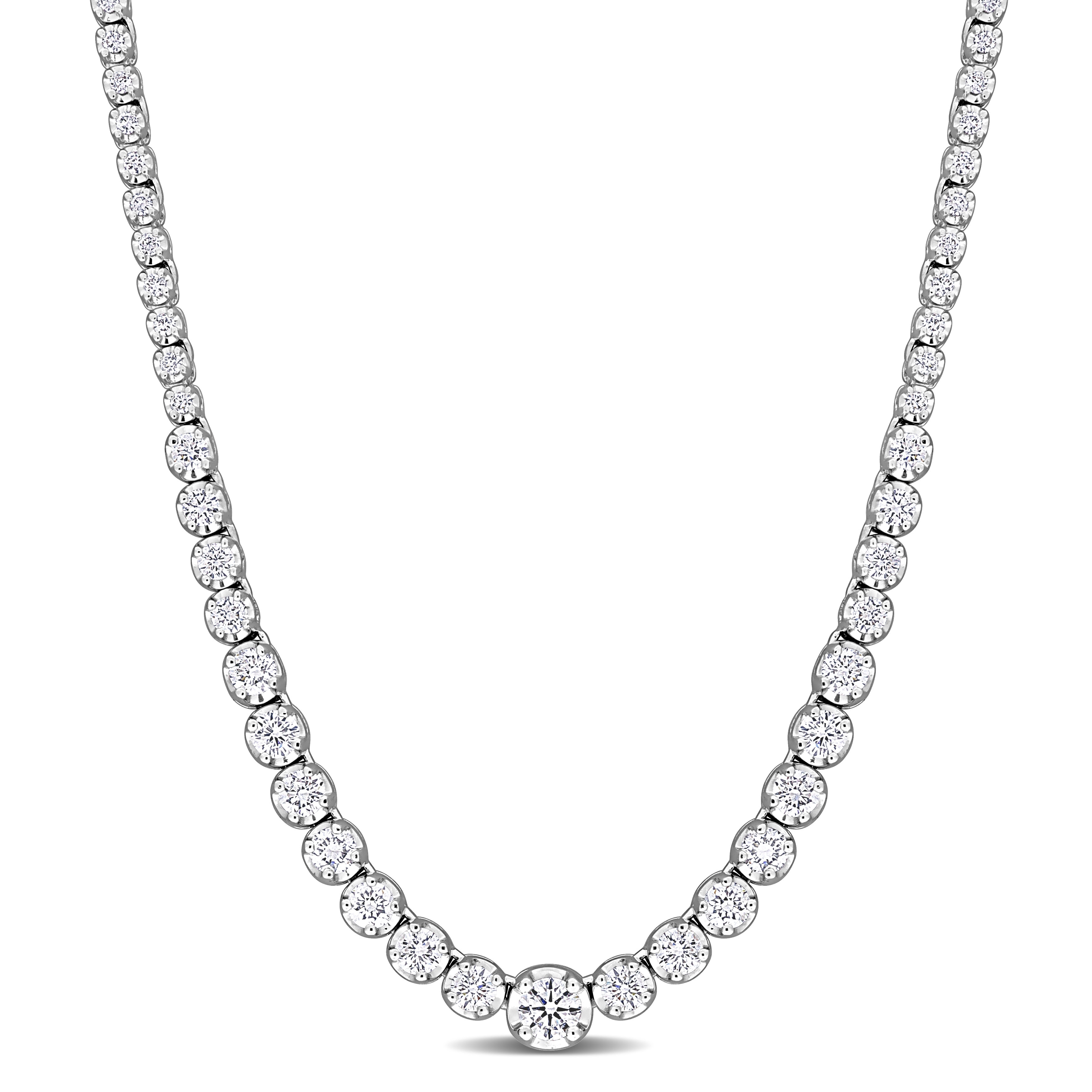 Miadora 2ct TW Lab-Grown Diamond Necklace 14k White Gold