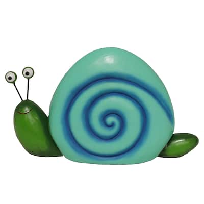 Magnesium Oxide Blue and Green Swirl Snail Statuary