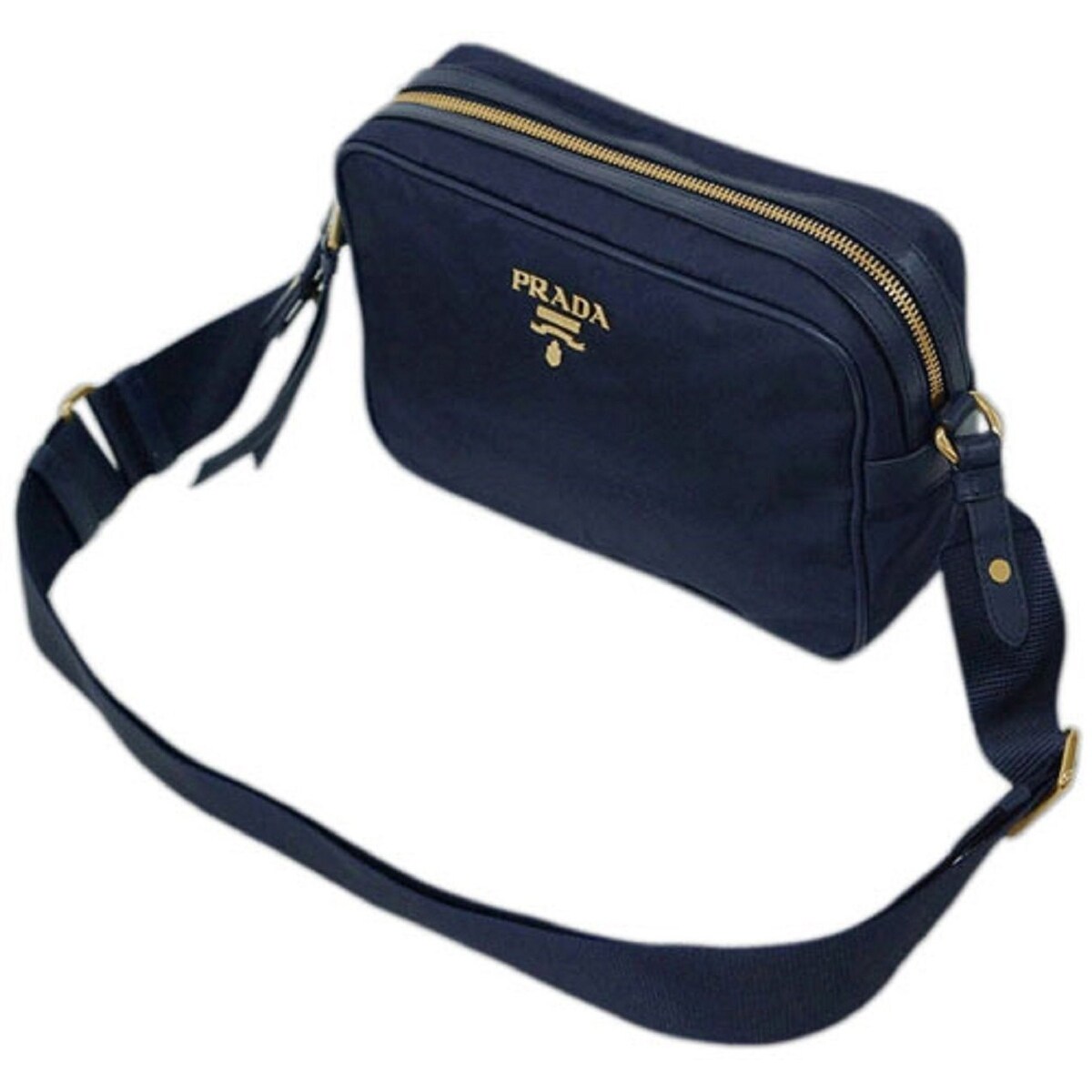 navy blue nylon crossbody bag