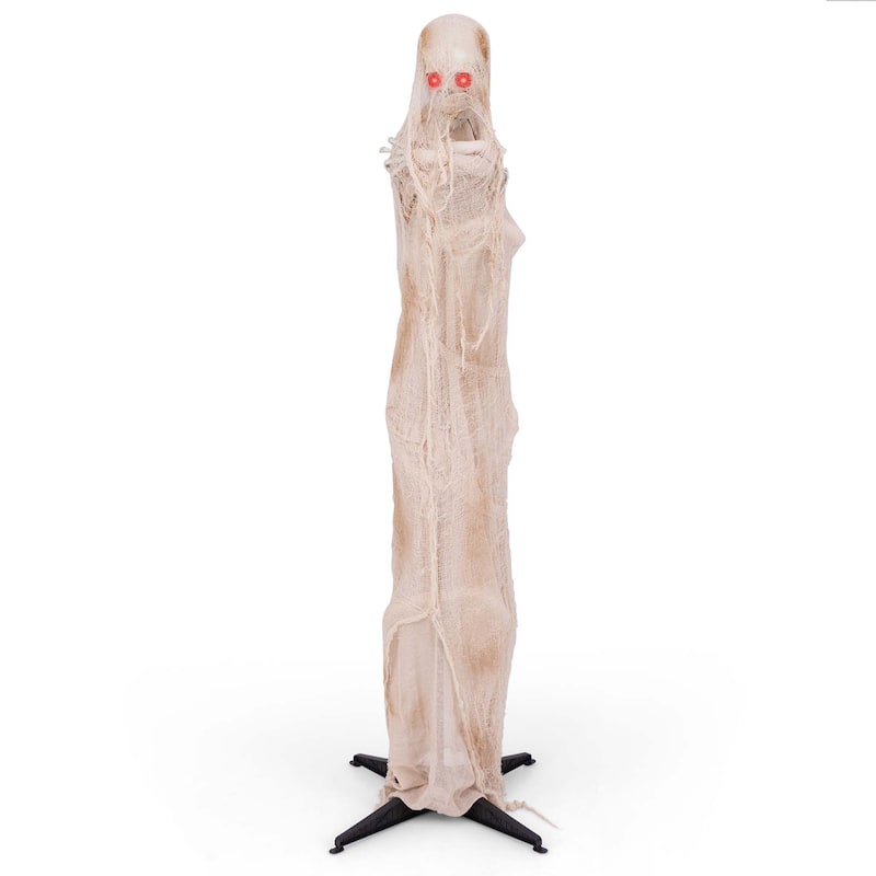 Costway 6FT Halloween Animated Standing Mummy Life Size Animatronic - See Details - As Picture Shows