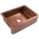 preview thumbnail 2 of 10, Lange Copper 30" Single Bowl Farmhouse Apron Front Undermount Kitchen Sink