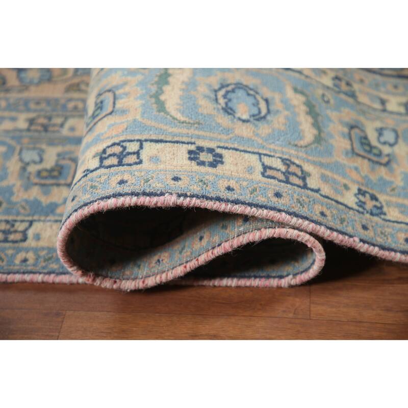 Hand Knotted Oriental 100% Wool Carpet Traditional Floral Peach Mashad Area Rug - 11' 6'' X 7' 11''