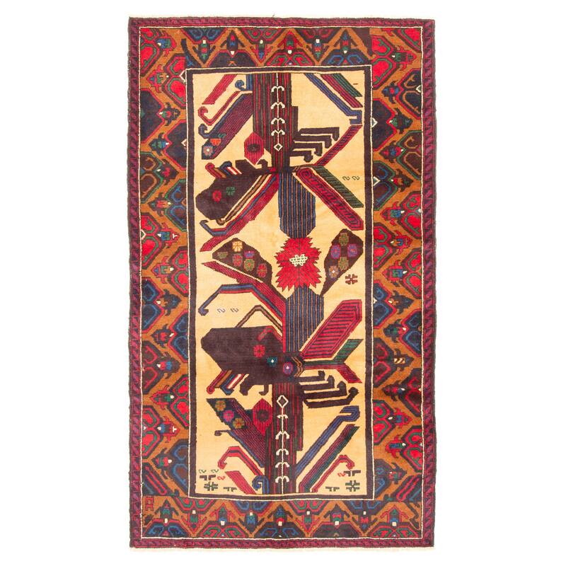 ECARPETGALLERY Hand-knotted Teimani Beige Wool Rug - 3'7 x 6'7