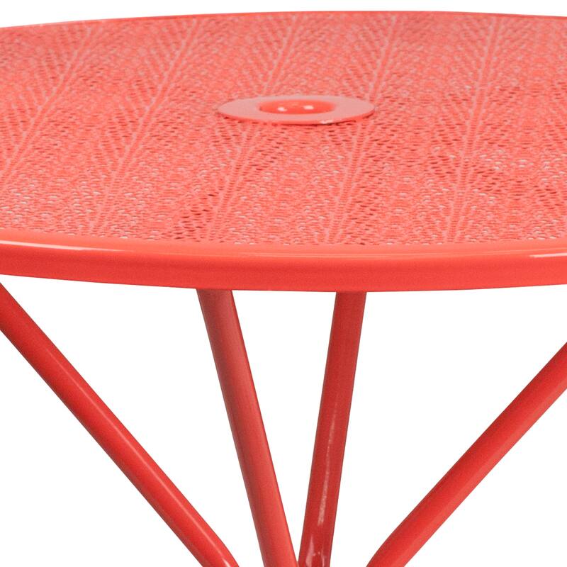 35.25'' Round Indoor-Outdoor Steel Patio Table - 32.5"