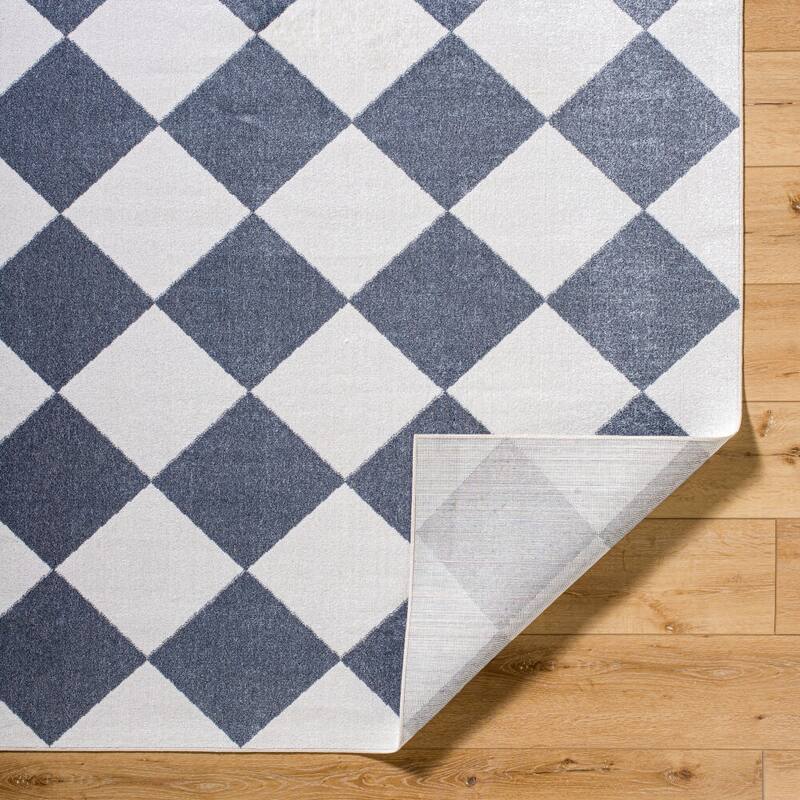Livabliss Lillian Modern Washable Area Rug - 2'7" x 7'3" - Navy