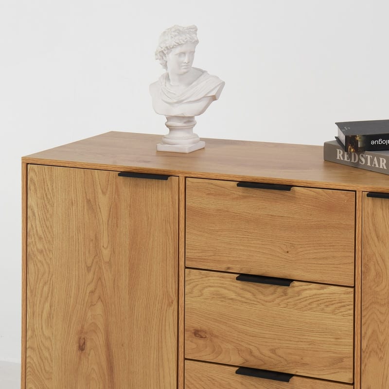 47.2" Kitchen Cabinet with 3 Drawers and 2 Doors