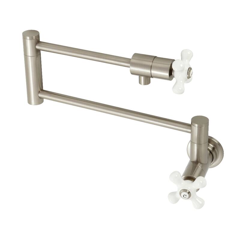 Metropolitan Wall Mounted Pot Filler Faucet - Brushed Nickel