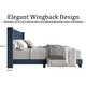 preview thumbnail 27 of 82, CraftPorch Glam Button Tufted Wingback Upholstered Bed