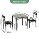preview thumbnail 2 of 22, 3 Pcs Dining Table Chair Set , Compact Kitchen Table with 2 Upholstered Chairs - 29.2x29.2x30in