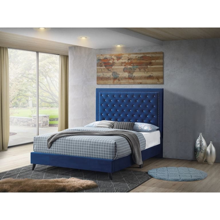 Alba Velvet Side Panels for Alba bed - Navy Bed - King
