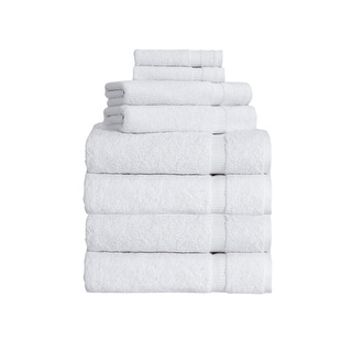 Pair of 100% Cotton Deep Dyed Denim Jumbo Bath Sheets RRP £32.49 