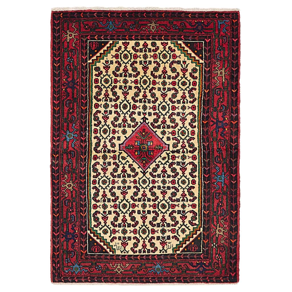 ECARPETGALLERY Hand-knotted Anadol Cream Wool Rug - 3'5 x 5'1