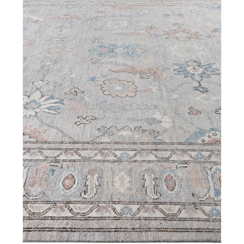 Oushak One-of-a-Kind Hand-Knotted Area Rug - Gray - 8' 11" x 11' 10"