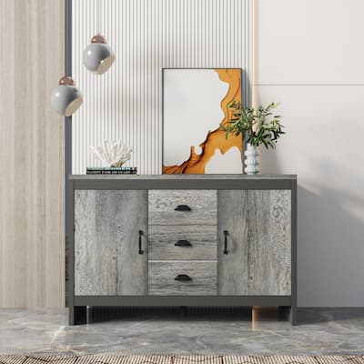 45-inch Wood Sideboard with 3 Drawers