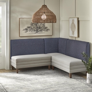 Lifestorey Phillips 3-Piece Upholstered Banquette Set