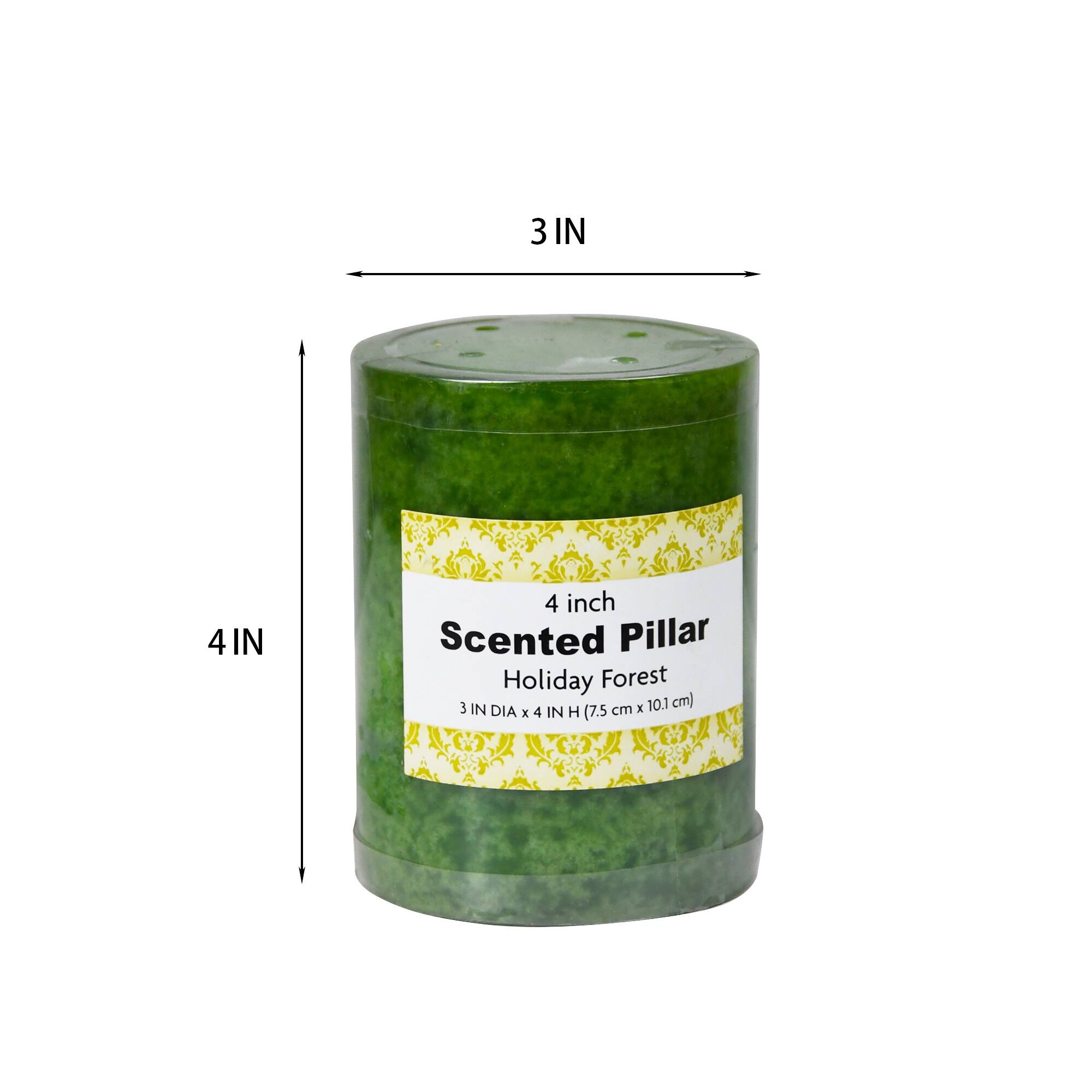 3 x 4 Inch Sld Holiday Fores Scented Pillar Candle(24pcs/Case) N/A Bed Bath & Beyond 33717023