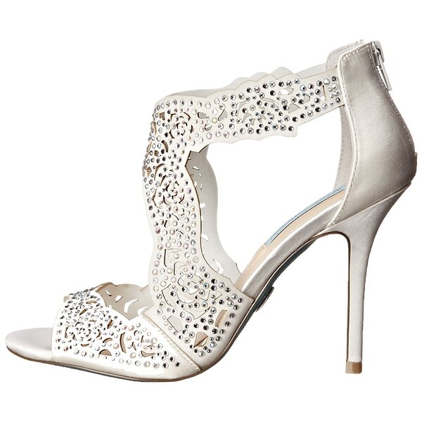 Betsey Johnson Womens Livie Fabric Open Toe D-orsay Pumps