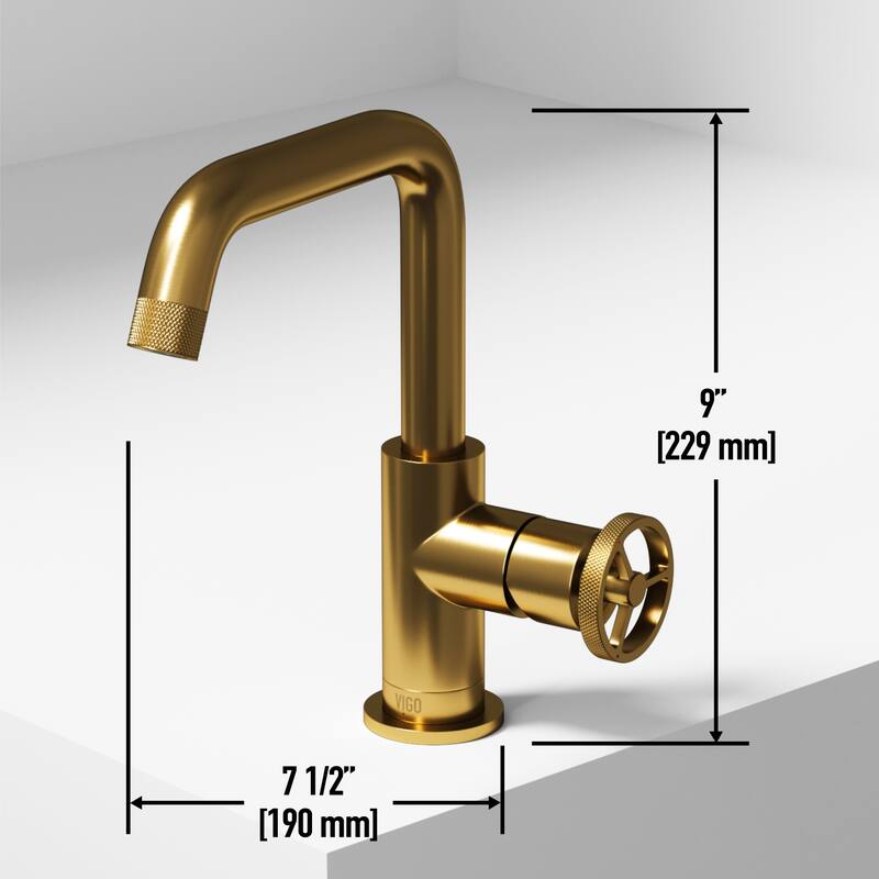 VIGO Cass 9" H Single Handle Single Hole Bathroom Faucet