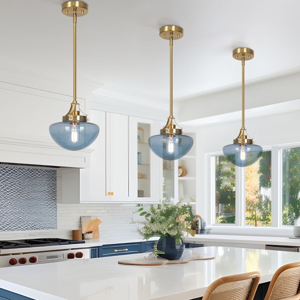 Signature Design by Ashley Avalbane Gray Glass Pendant Light On