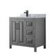 Option Dark Gray / White Carrara Marble Top / Matte Black