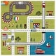 preview thumbnail 47 of 68, SAFAVIEH Carousel Kids Koika Neighborhood Road Rug Green/Ivory - 3' Square - Square