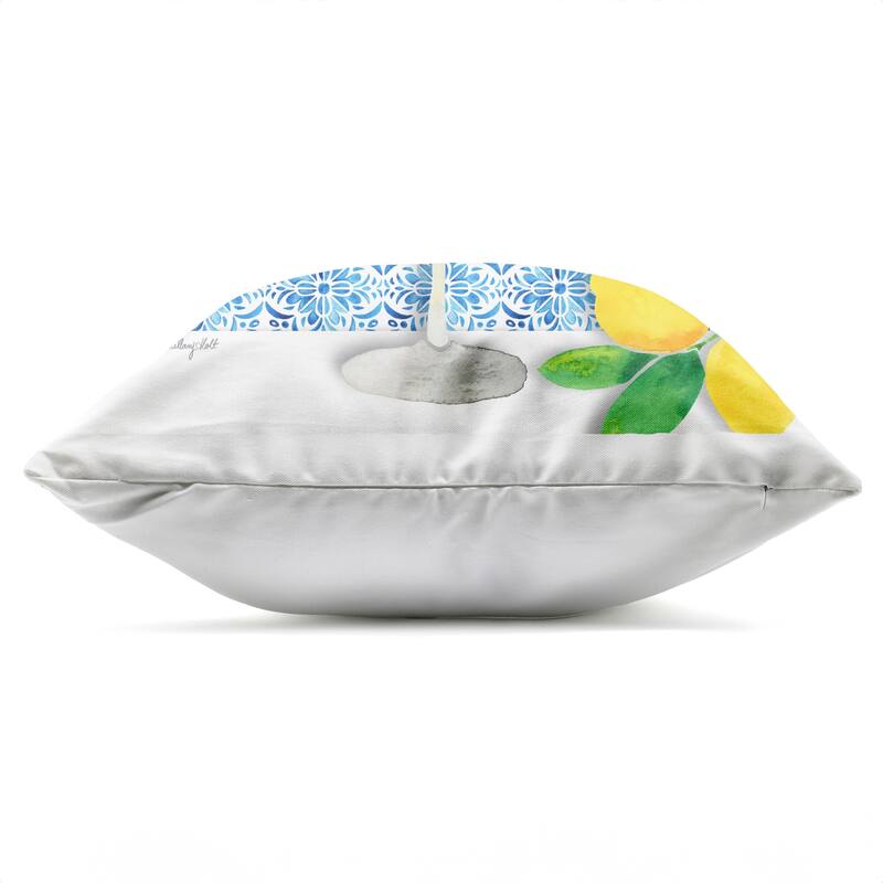 Stupell Mediterranean Limoncello Drink Printed Outdoor Throw Pillow Design by Hillary Holt