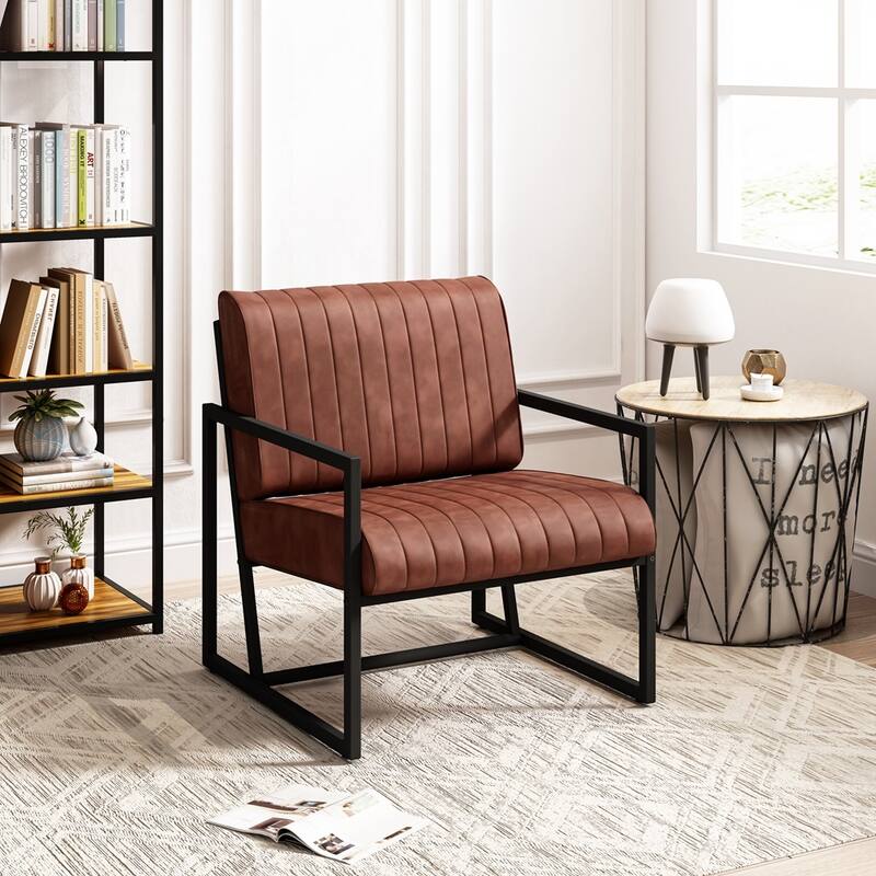 Modern Fashion PU Leather Feature Armchair