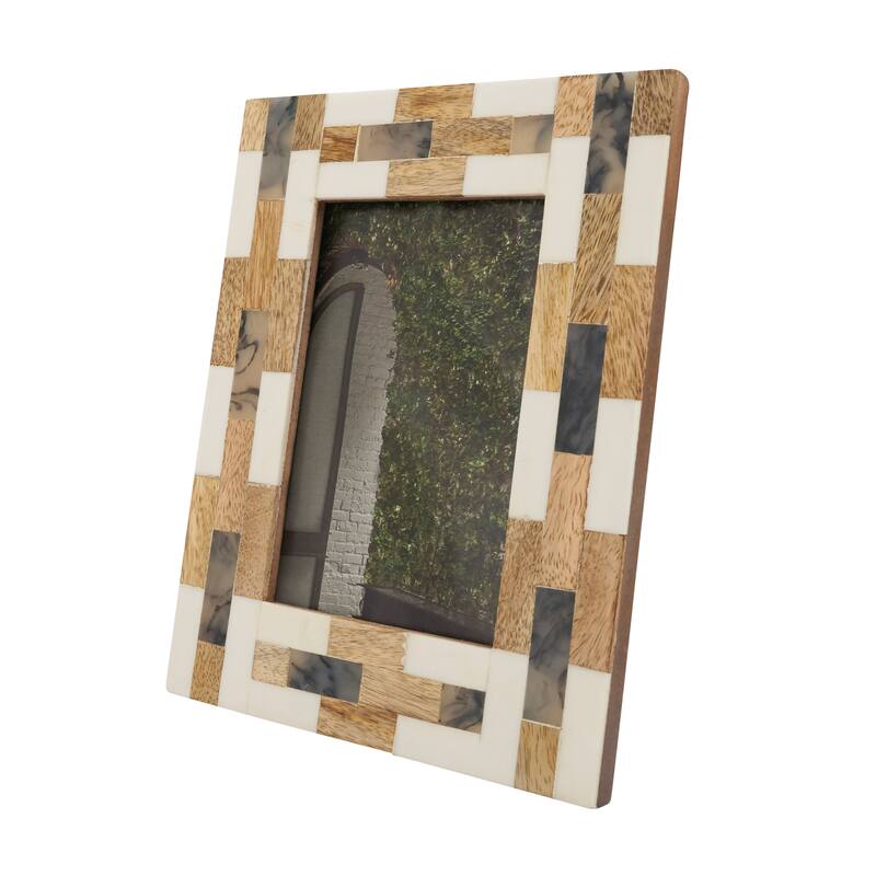 Sleek Wood Segment Photo Frame - 4"x6"